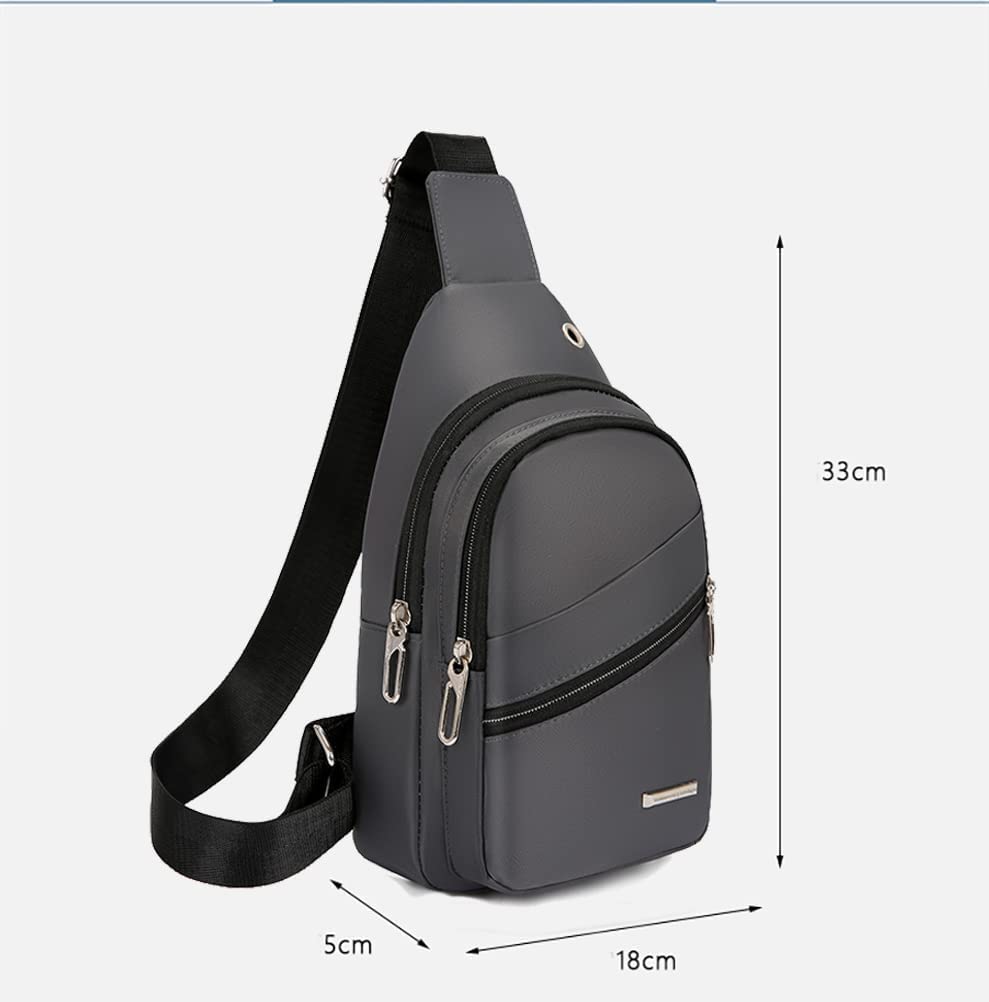 Yerchic Small Sling Bag Crossbody Shoulder Bag for Men Women Lightweight One Strap Backpack Casual Daypack for Daily Travel Outdoor, Black,5811 - Image 5